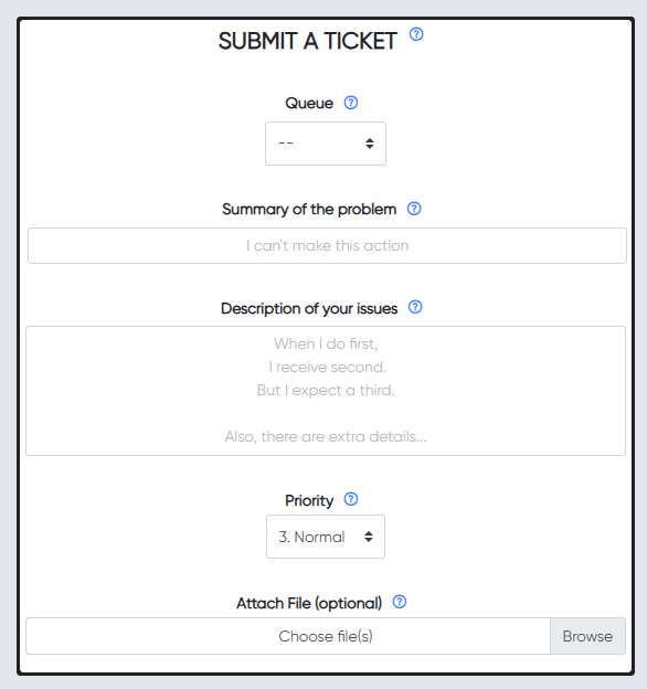 New Ticket Form